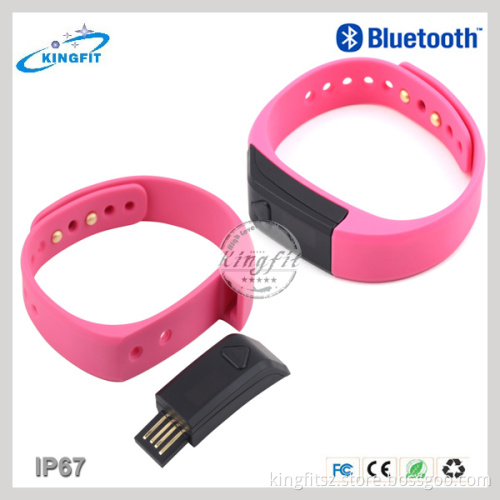 Factory Hot OLED Waterproof Vibrating Bracelets Bluetooth 4.0 Pedometer